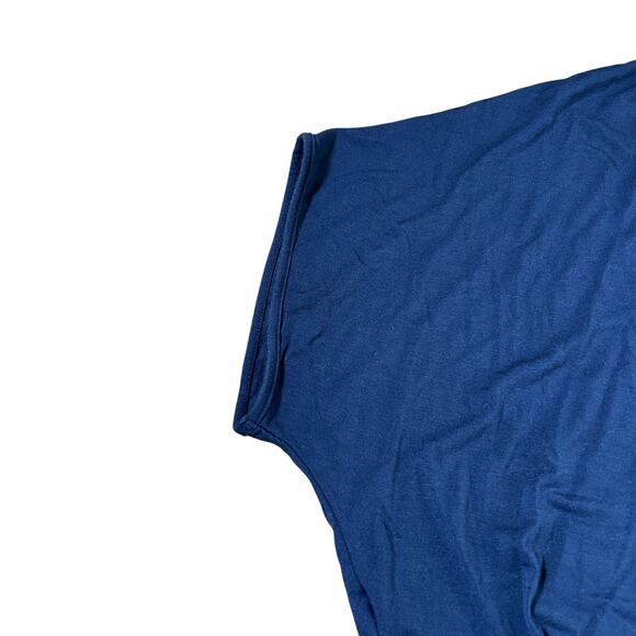 Barefoot Dreams Womens Luxe‎ Milk Jersey Short Caftan Indigo One Size Beachy NWT - Picture 4 of 10